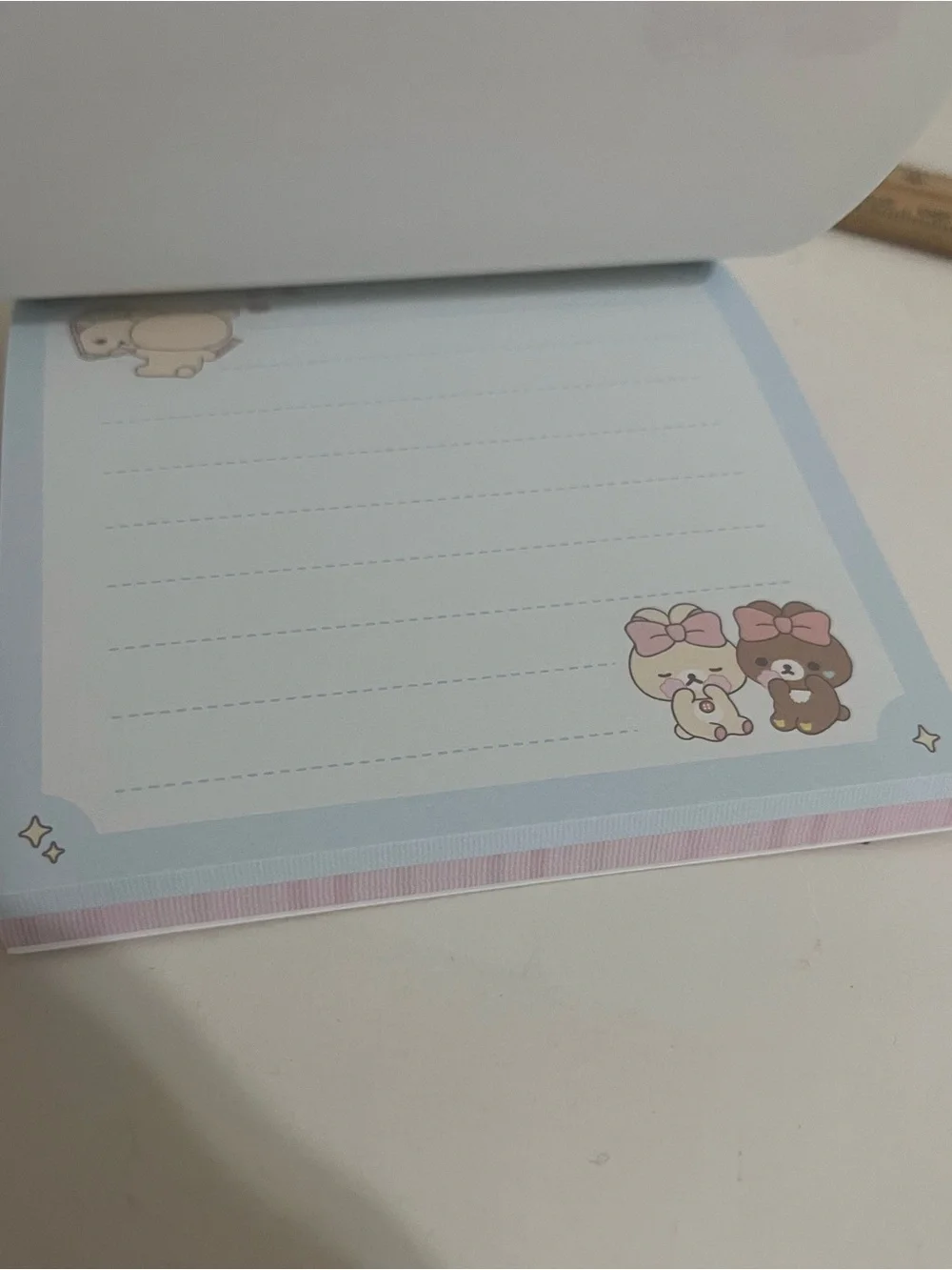 Rilakkuma-Korilakkuma MakeUp Series Small Square Memo Pad
